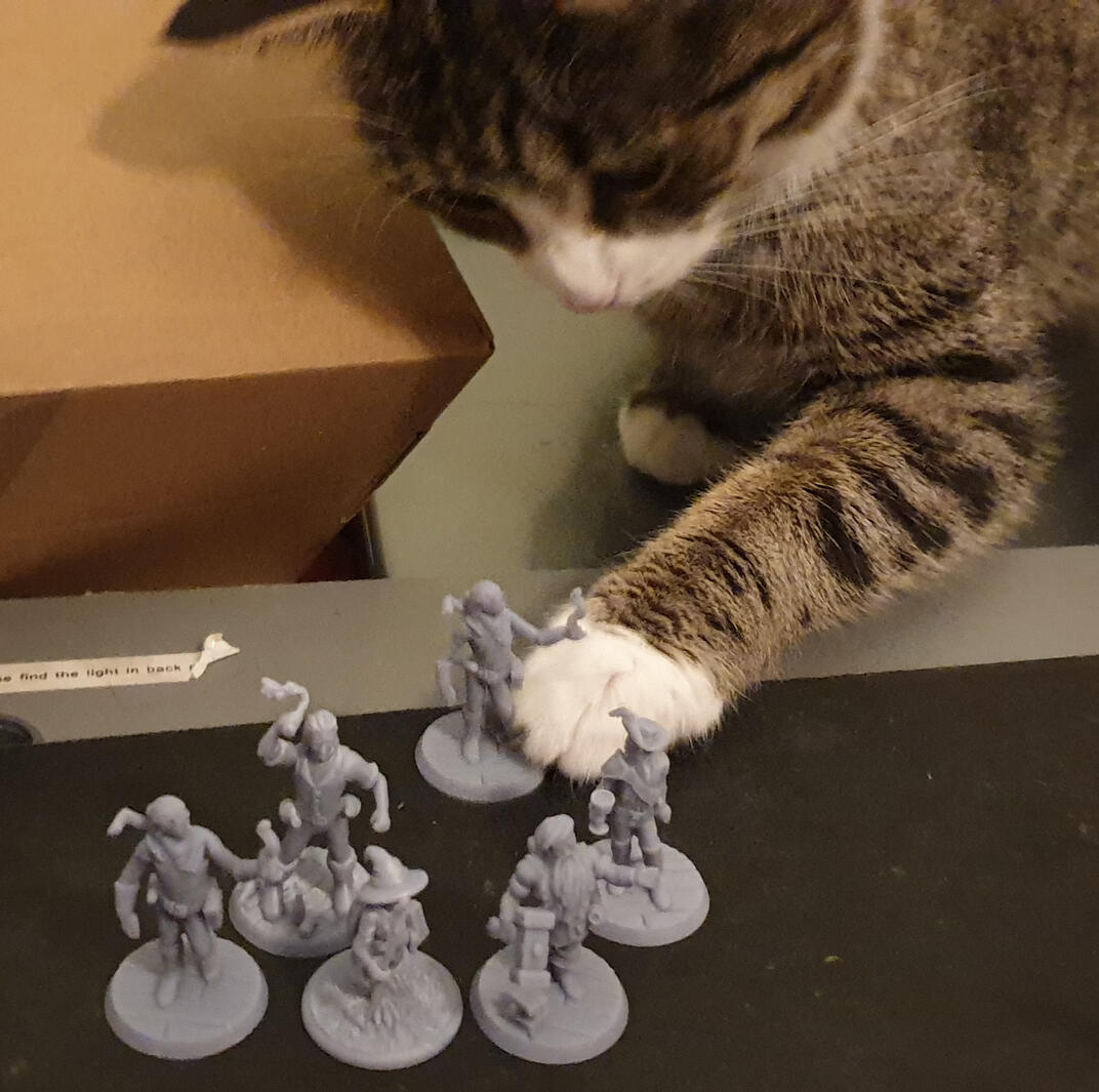 Miniatures under assault by my cat